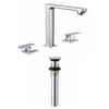 American Imaginations 3H8" CUPC Approved Lead Free Brass Faucet Set In Chrome Color, Overflow Drain Incl. AI-33704